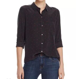 Rails Kate Heart print Women's Black and Red Top size Small